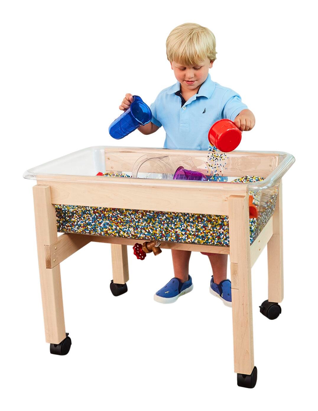 Childcraft Mobile Mini Sand and Water Table Without Cover, 30 x 19-1/4 x 22-3/16 Inches 071898